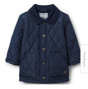 NWT Janie and Jack quilted barn jacket size 2T